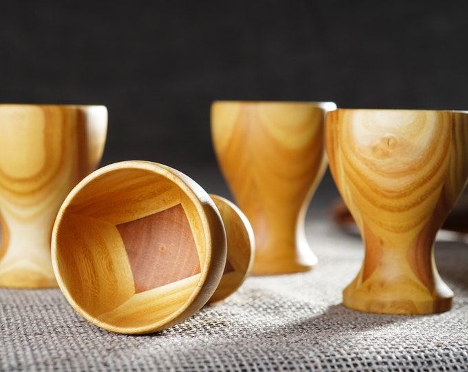 PAWNS - wooden shot glasses by Sava Draganov