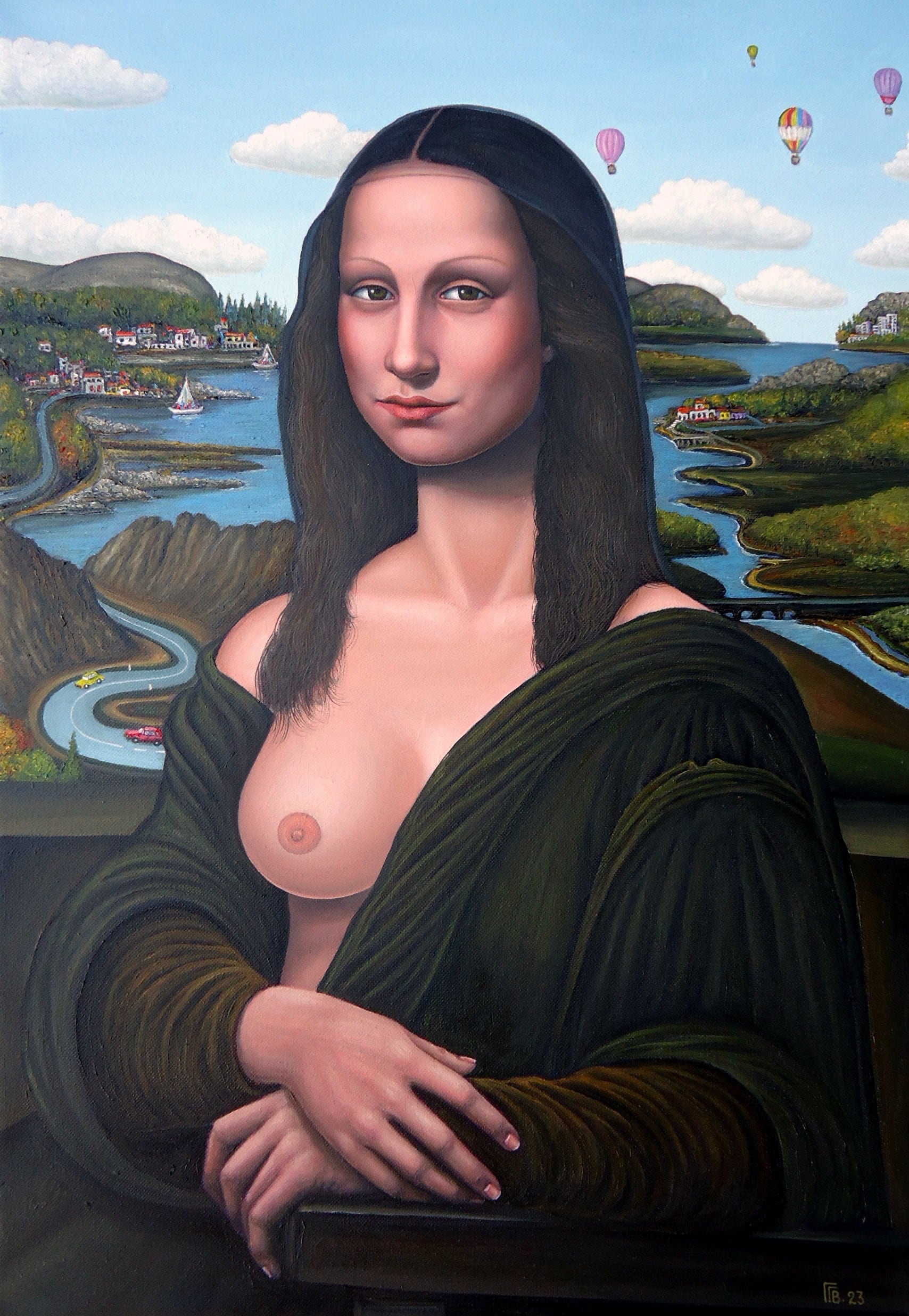 1708px x 2472px - Sexy Mona Lisa - Etsy