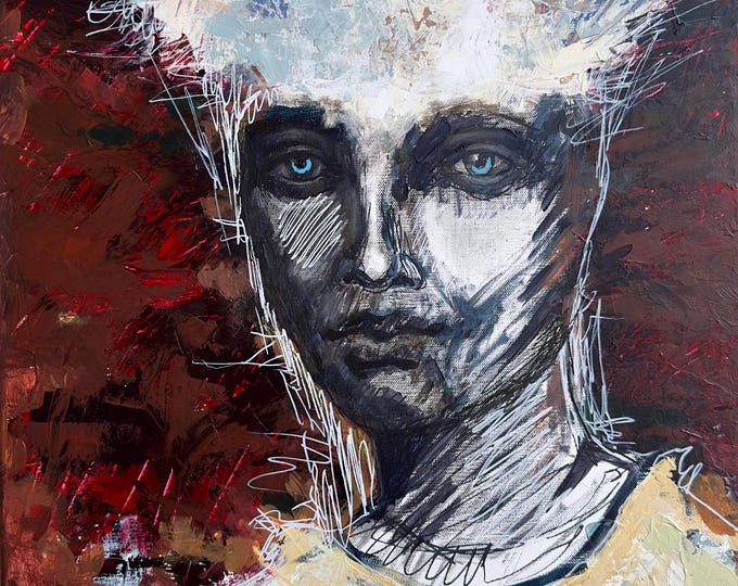 CONSCIENCE II - original acrylic painting by Nikola Gulev