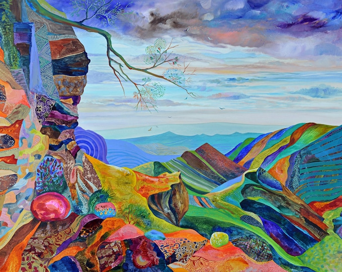 WHERE RAINBOWS ROAM - original oil painting by Silvia Pavlova