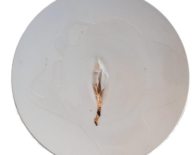VULVA HYPNOTICA XI - original porcelain wall sculpture by Zlatina Krusteva