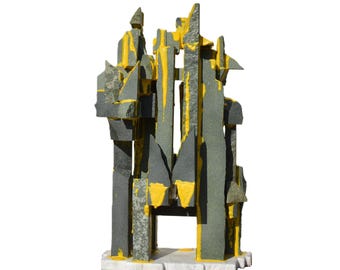 CHINESE PAGODA - original stone sculpture by Ognyan Chitakov
