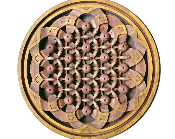 FLOWER OF LIFE - original wood wall sculpture by Sava Draganov