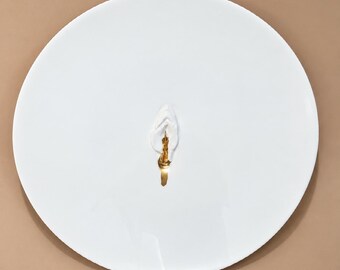 VULVA HYPNOTICA XXIV - original porcelain wall sculpture by Zlatina Krusteva