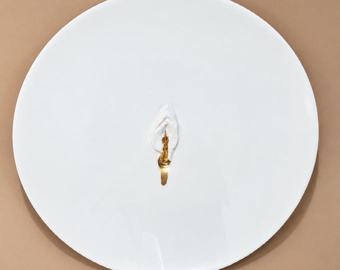 VULVA HYPNOTICA XXIV - original porcelain wall sculpture by Zlatina Krusteva