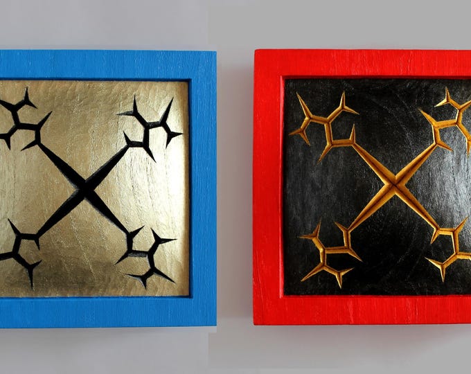 GOLD & BLACK SPARKLE - original wood wall sculpture by Nikolay Martinov