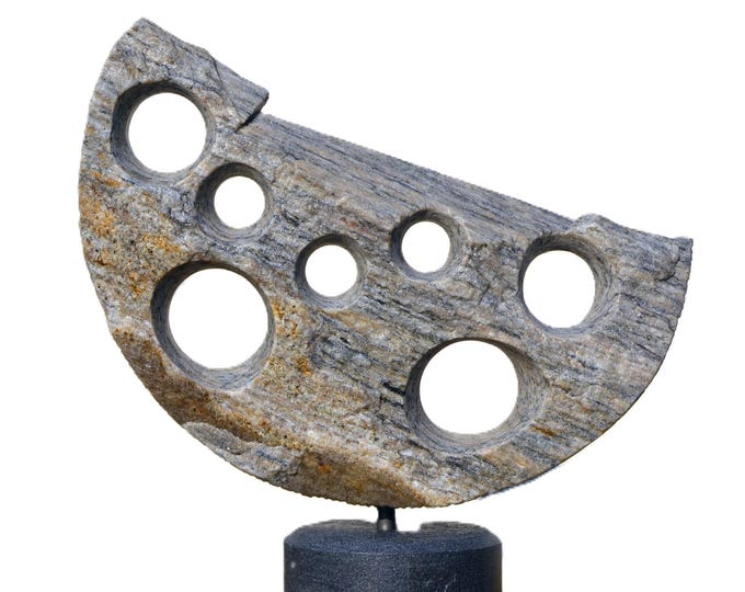 GALACTIC WINDOW - original stone sculpture by Ognyan Chitakov