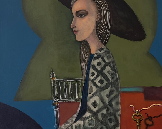 He Loves Me - He Loves Me Not - original acrylic painting by Nikola Gulev