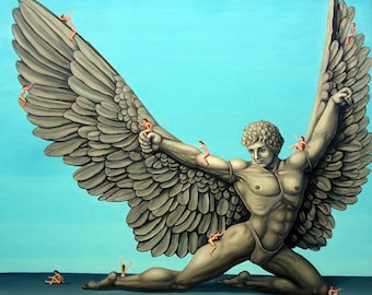 ICARUS II - original oil painting by Grigor Velev