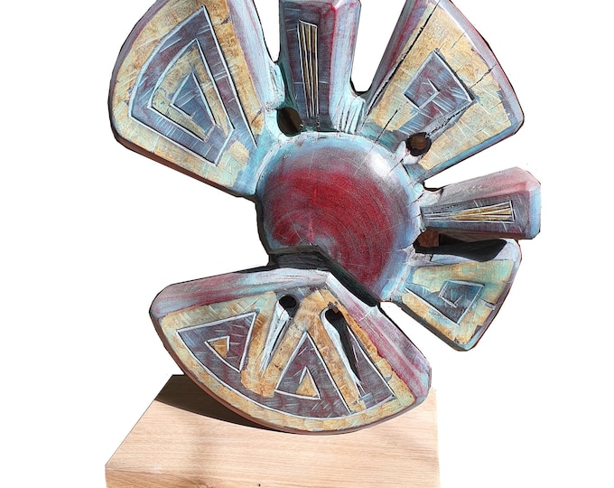 SUN - original wood sculpture by George Troyanov