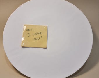 HEY I LOVE YOU - original ceramic wall sculpture by Zlatina Krusteva