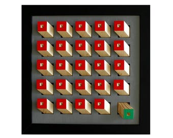 THINK DIFFERENT - original wood wall sculpture by Nikolay Martinov