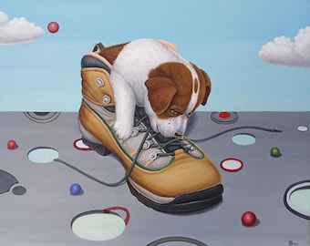 PLAYTIME - original oil painting by Grigor Velev