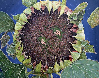 LITTLE UNIVERSE II - original oil painting by Grigor Velev