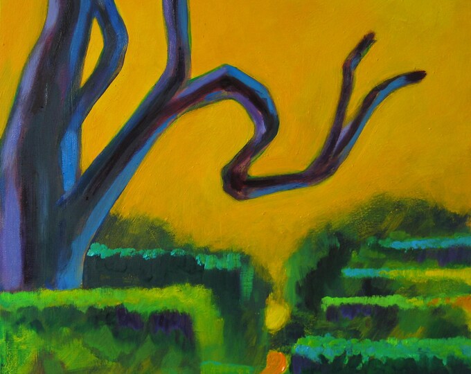 VILLA D'ESTE GARDEN - original oil painting by Hristo Hristov