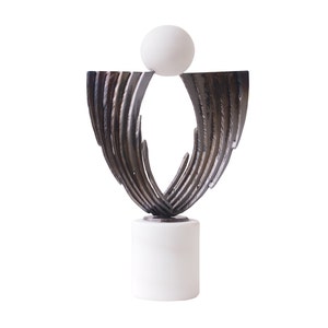 WORLD PRIZE - original steel and marble sculpture by Stevlin Yovchev