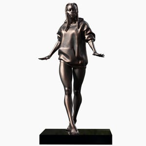 AFRICAN WOMAN II - bronze sculpture by Tsvetan Nikolov