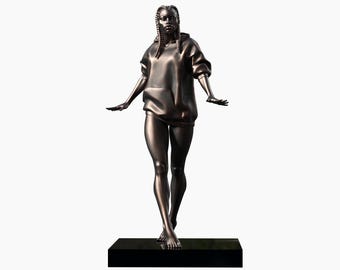 AFRICAN WOMAN II - limited edition bronze sculpture by Tsvetan Nikolov