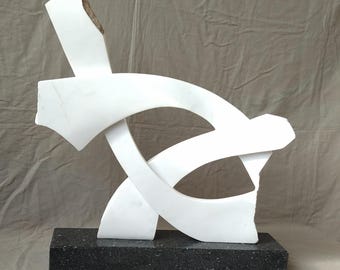 LEAF - original marble sculpture by Rasho Mitev