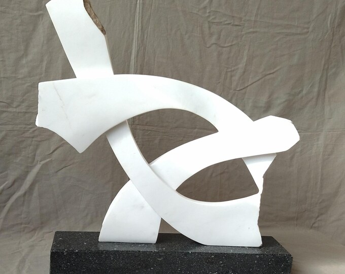 LEAF - original marble sculpture by Rasho Mitev