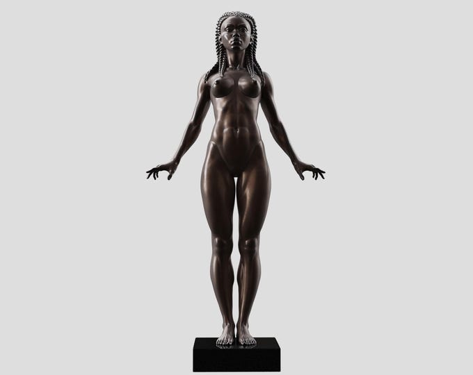 AFRICAN QUEEN II - bronze sculpture by Tsvetan Nikolov