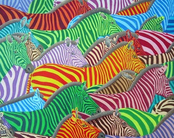 ZIG ZAG ZEBRAS 4 - original oil painting by Grigor Velev