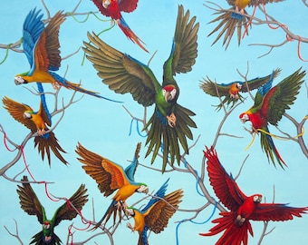 WRATH Of THE COLORFUL 3 - original oil painting by Grigor Velev