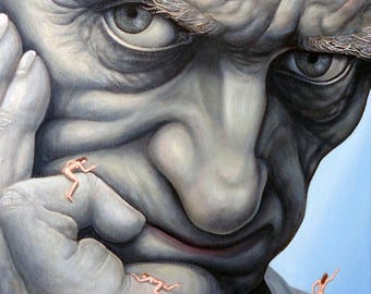 ARCHITECTURE OF THOUGHT - original oil painting by Grigor Velev