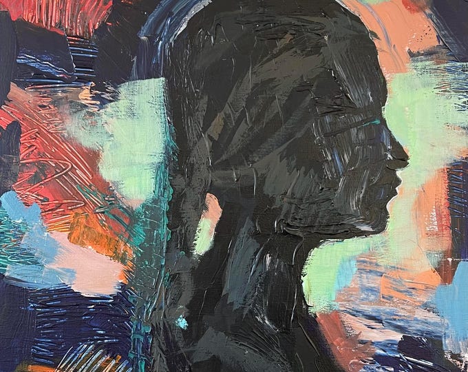 CONTRE JOUR - original oil and acrylic painting by Nikola Gulev