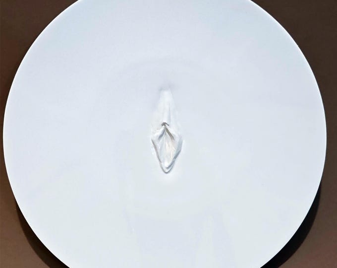 VULVA HYPNOTICA XVII - original porcelain wall sculpture by Zlatina Krusteva