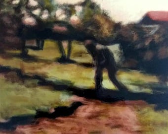 RURAL LANDSCAPE - original oil painting by Nikola Gulev