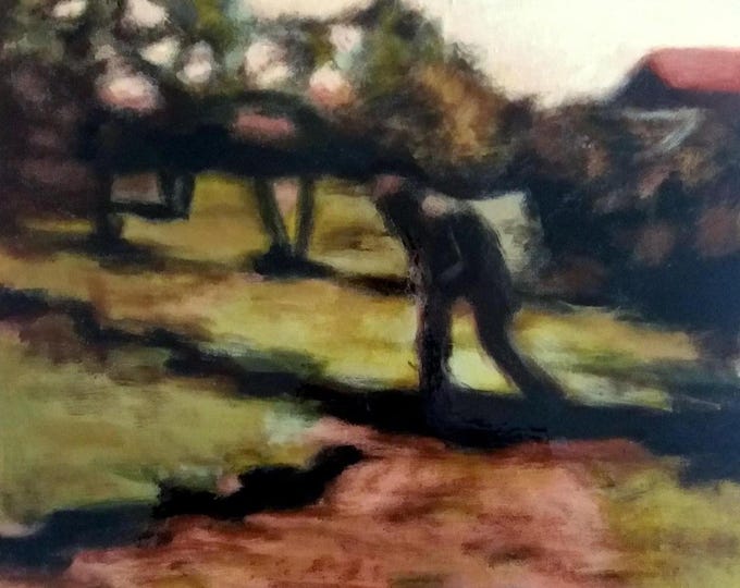 RURAL LANDSCAPE - original oil painting by Nikola Gulev