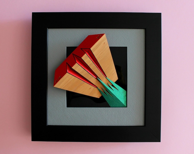 LEVITATION vs GRAVITATION I - original wood wall sculpture by Nikolay Martinov