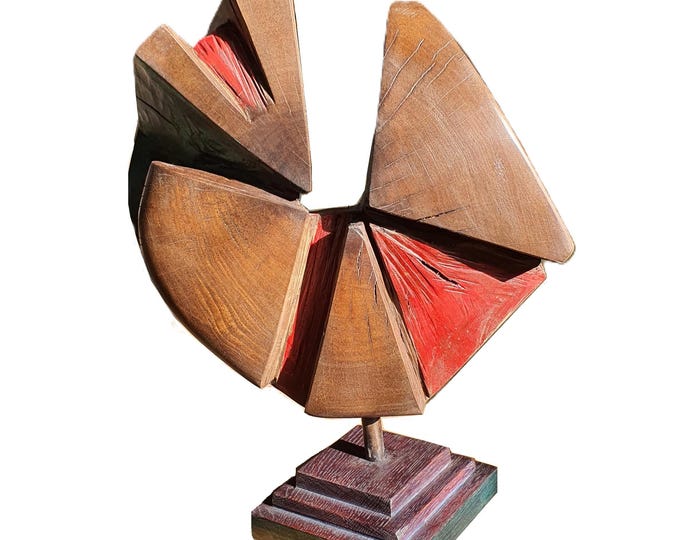 RESILENCE - original walnut wood sculpture by George Troyanov