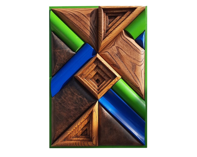 CONNECTION - original wood wall sculpture by George Troyanov