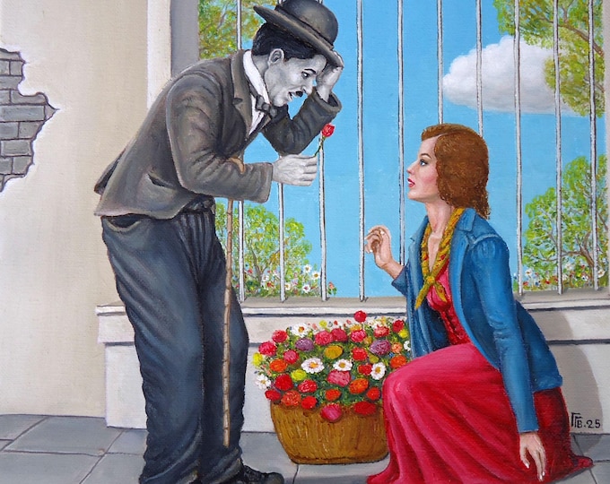 THE MEETING - original oil painting by Grigor Velev