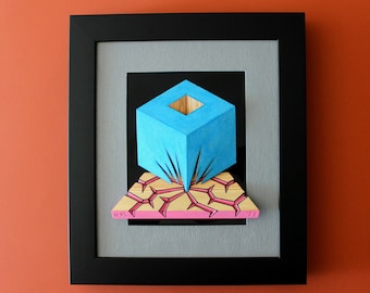 LEVITATION vs GRAVITATION II - original wood wall sculpture by Nikolay Martinov