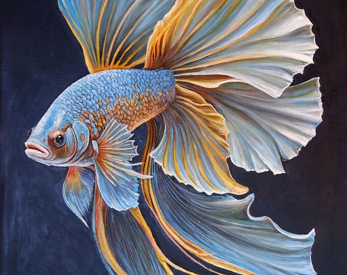 UNDERWATER MONARCH - original oil painting by Grigor Velev