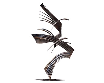 BOREAS - the cold north wind - original steel sculpture by Stevlin Yovchev