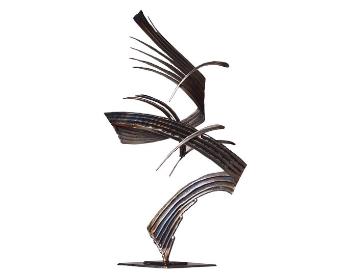 BOREAS - the cold north wind - original steel sculpture by Stevlin Yovchev