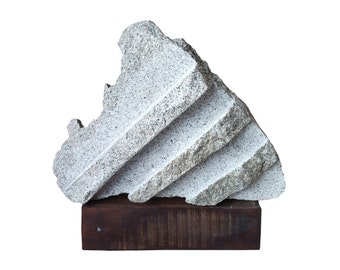 DIAGONALS - original stone sculpture by Rasho Mitev