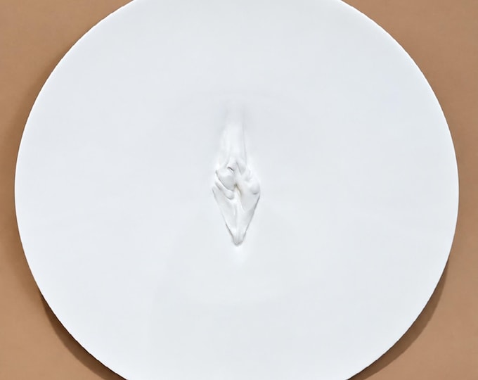 VULVA HYPNOTICA XV - original porcelain wall sculpture by Zlatina Krusteva