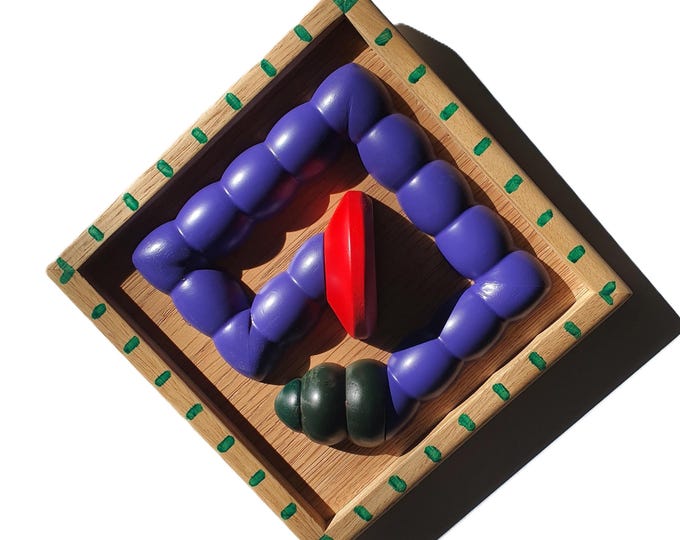 SNAKE - original wood wall sculpture by George Troyanov
