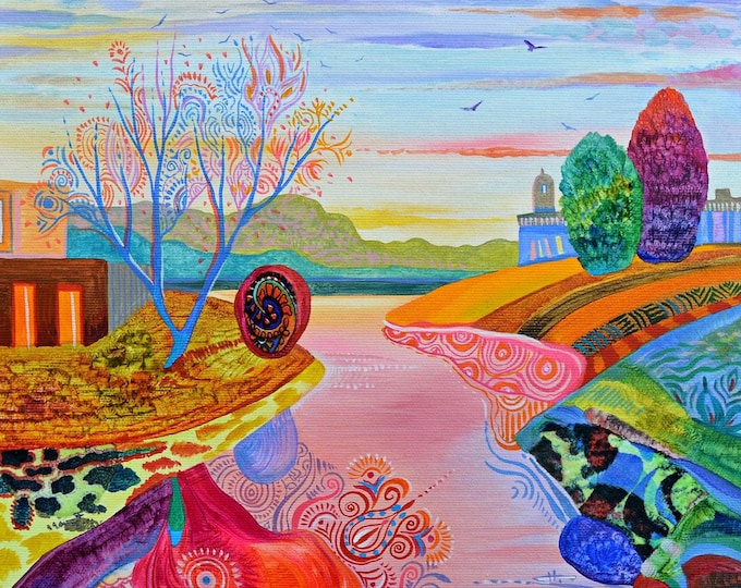 LOVE ACROSS WATER - original oil painting by Silvia Pavlova