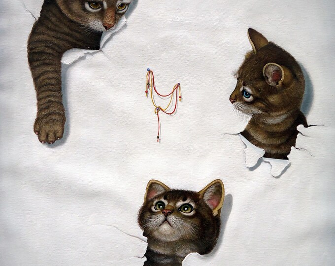 CURIOSITY UNLEASHED - original oil painting by Grigor Velev