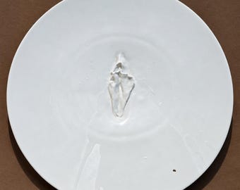 VULVA HYPNOTICA XVI - original porcelain wall sculpture by Zlatina Krusteva