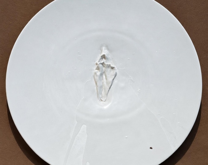 VULVA HYPNOTICA XVI - original porcelain wall sculpture by Zlatina Krusteva