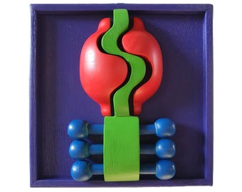 GREEN MEMORY - original wood wall sculpture by George Troyanov