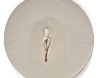VULVA HYPNOTICA XIV - original porcelain wall sculpture by Zlatina Krusteva