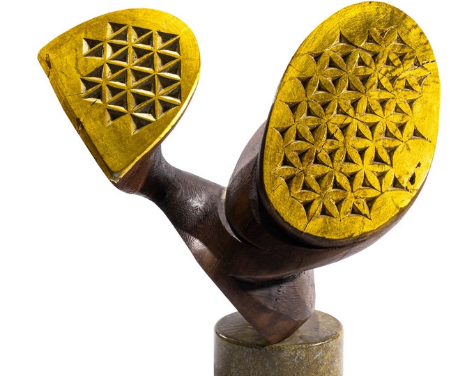 FLOWER OF LIFE - original wood sculpture by George Troyanov